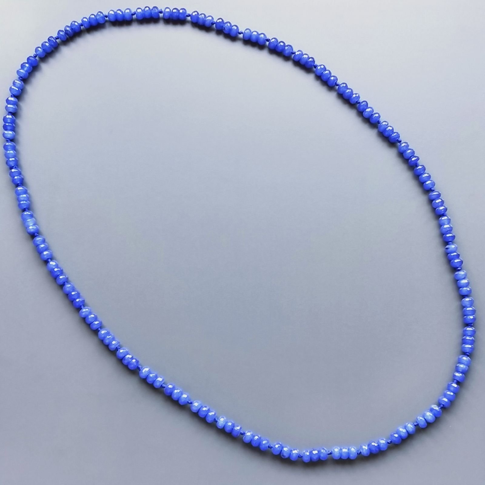 Collana Annodato di Agata - Lapis Tondo Sfaccettato 08mm
