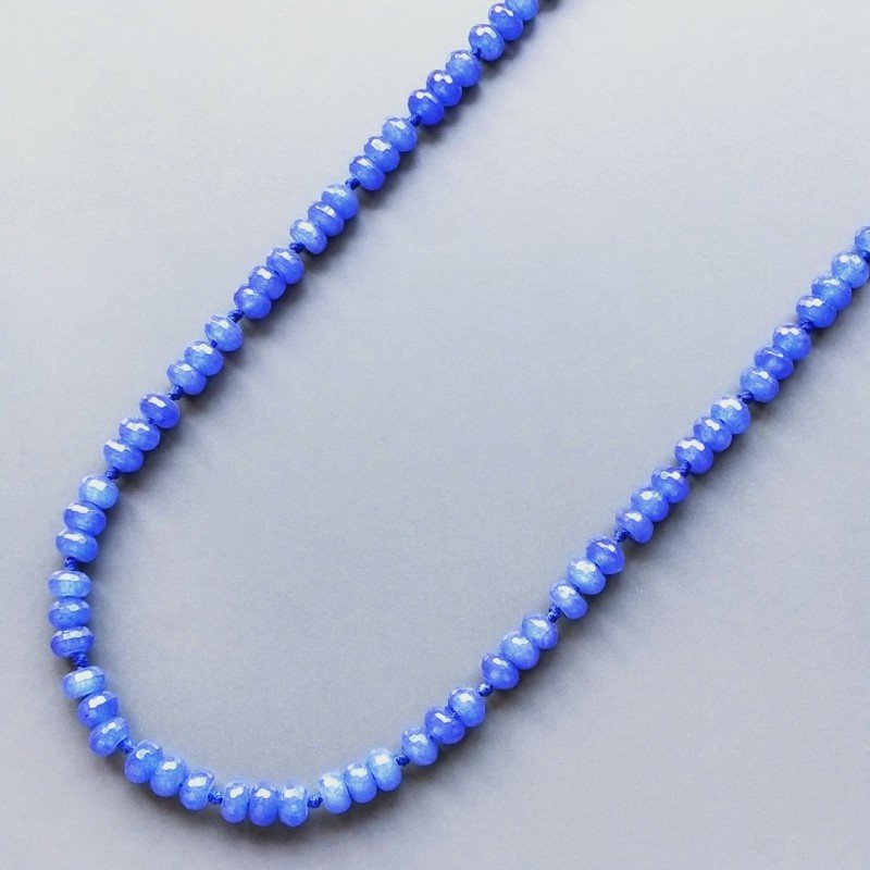 Collana Annodato di Agata - Lapis Tondo Sfaccettato 08mm