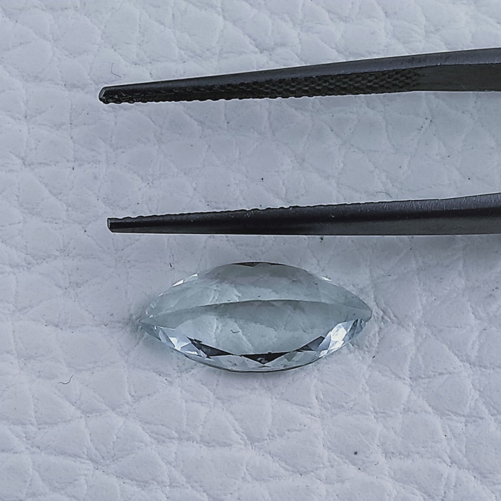 Acquamarina Naturale Taglio Marquise Sfaccettata Fatto a Mano Gemma Sciolta 14X7X4mm 2,25 Carati 1pz