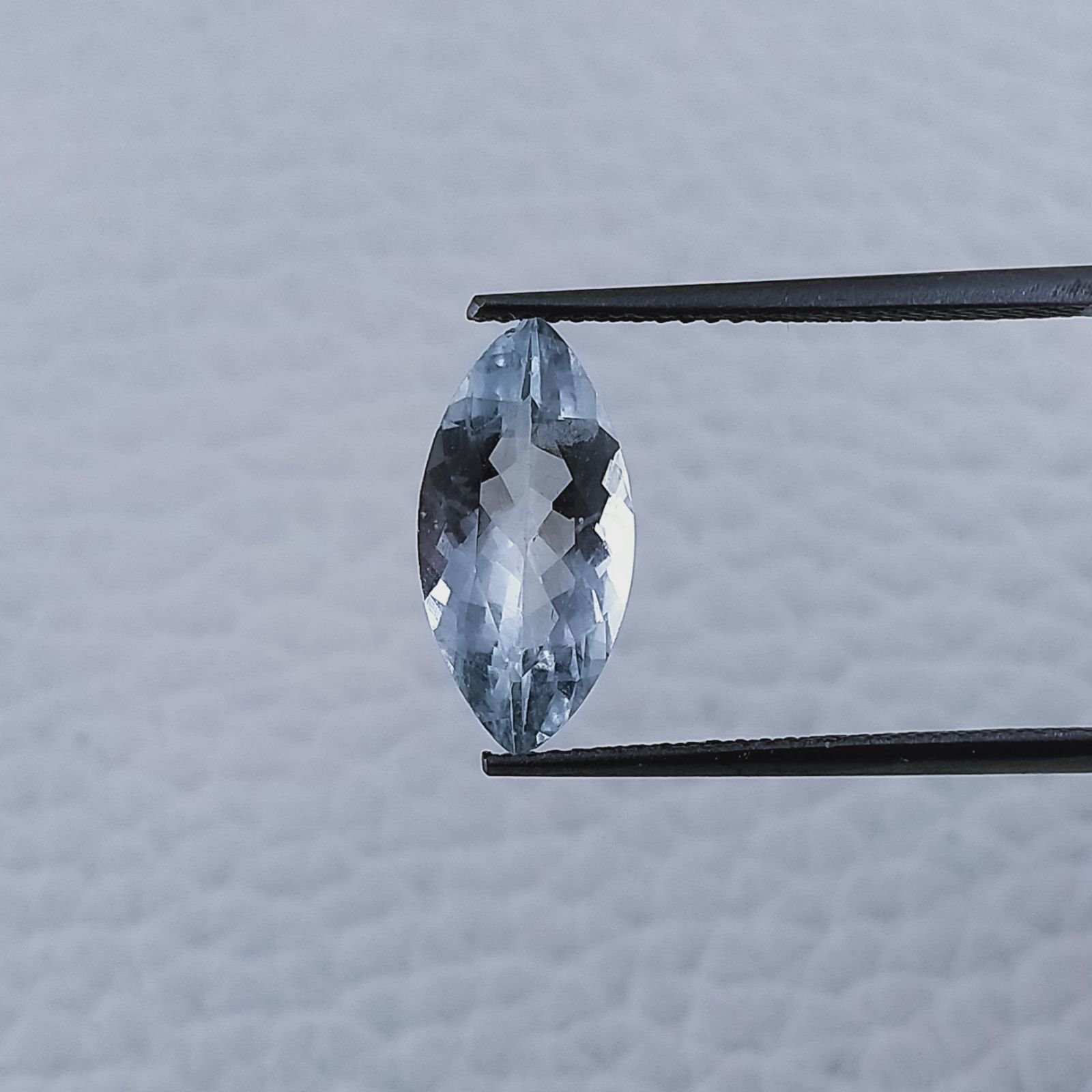 Acquamarina Naturale Taglio Marquise Sfaccettata Fatto a Mano Gemma Sciolta 14X7X4mm 2,25 Carati 1pz