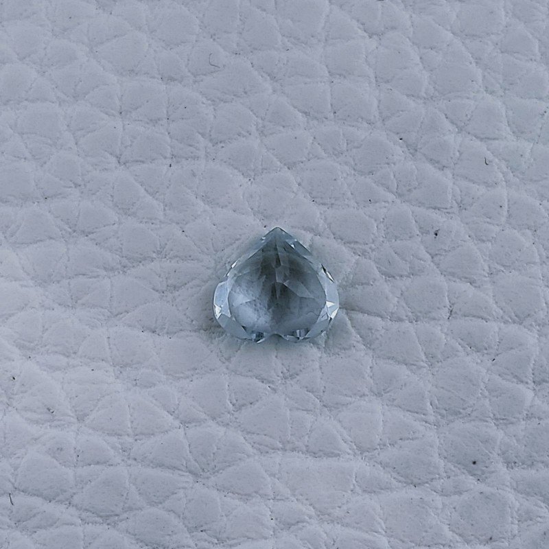 Acquamarina Naturale Taglio Cuore Sfaccettata Fatto a Mano Gemma Sciolta 7X7X3mm 1,10 Carati 1pz