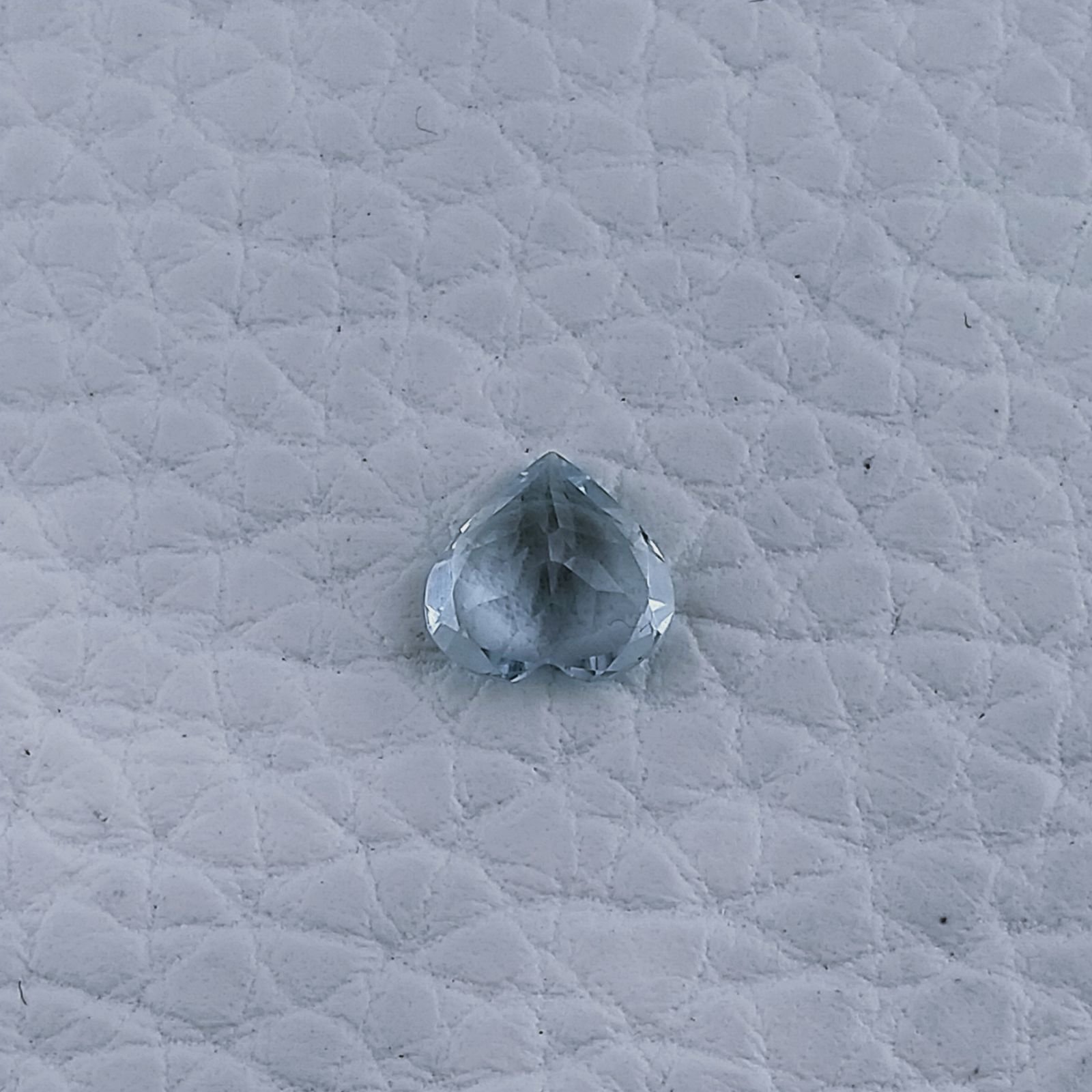 Acquamarina Naturale Taglio Cuore Sfaccettata Fatto a Mano Gemma Sciolta 7X7X3mm 1,10 Carati 1pz