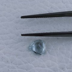 Gemma Sciolta di Acquamarina Naturale, Taglio Cuore Sfaccettato a Mano, 7x7x3 mm, 1,10 ct