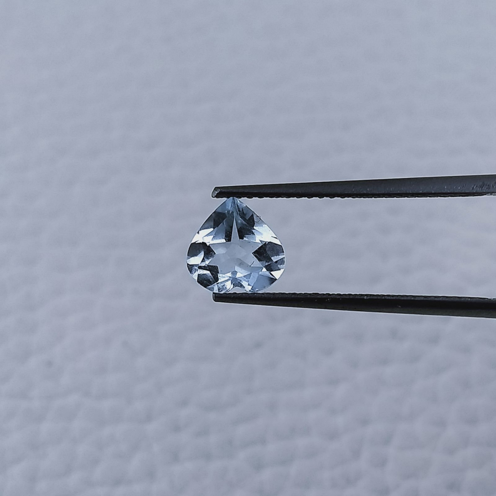 Acquamarina Naturale Taglio Cuore Sfaccettata Fatto a Mano Gemma Sciolta 7X7X3mm 1,10 Carati 1pz