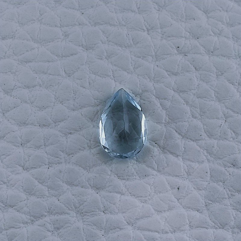 Acquamarina Naturale Taglio Goccia Sfaccettata Fatto a Mano Gemma Sciolta 9X6X3-4mm 1,65 Carati 1pz