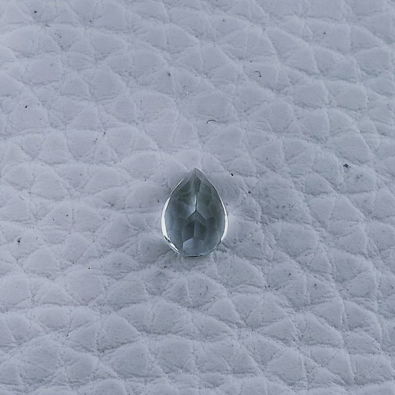 Acquamarina Naturale Taglio Goccia Sfaccettata Fatto a Mano Gemma Sciolta 7X5X3-4mm 0,60 Carati 1pz