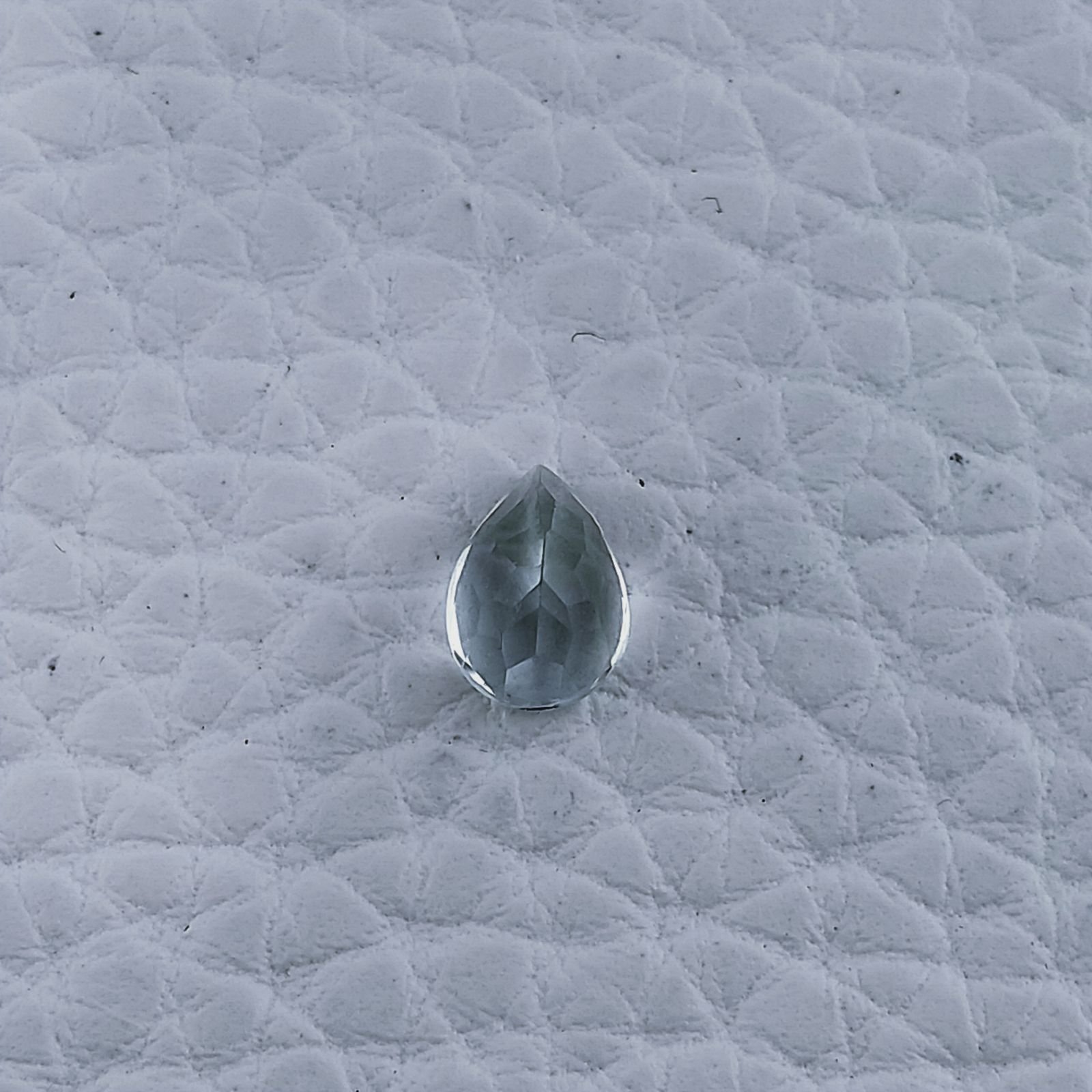 Acquamarina Naturale Taglio Goccia Sfaccettata Fatto a Mano Gemma Sciolta 7X5X3-4mm 0,60 Carati 1pz