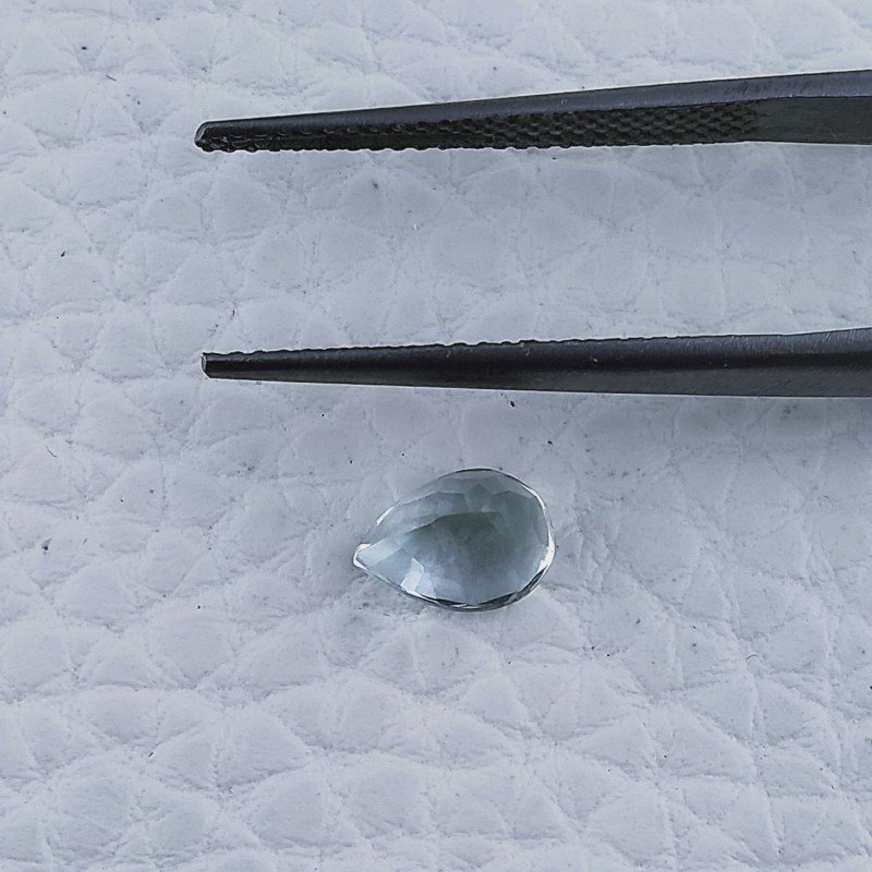 Acquamarina Naturale Taglio Goccia Sfaccettata Fatto a Mano Gemma Sciolta 7X5X3-4mm 0,60 Carati 1pz