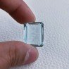 Acquamarina Idrotermale Taglio Smeraldo Ottagono Sfaccettata a Mano Gemma Sciolta 23X18X9mm 31,80 Carati 1pz