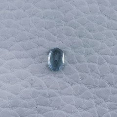 Gemma Sciolta di Acquamarina Naturale, Taglio Ovale Sfaccettato a Mano, 6x4x2-3 mm, 0,40 ct