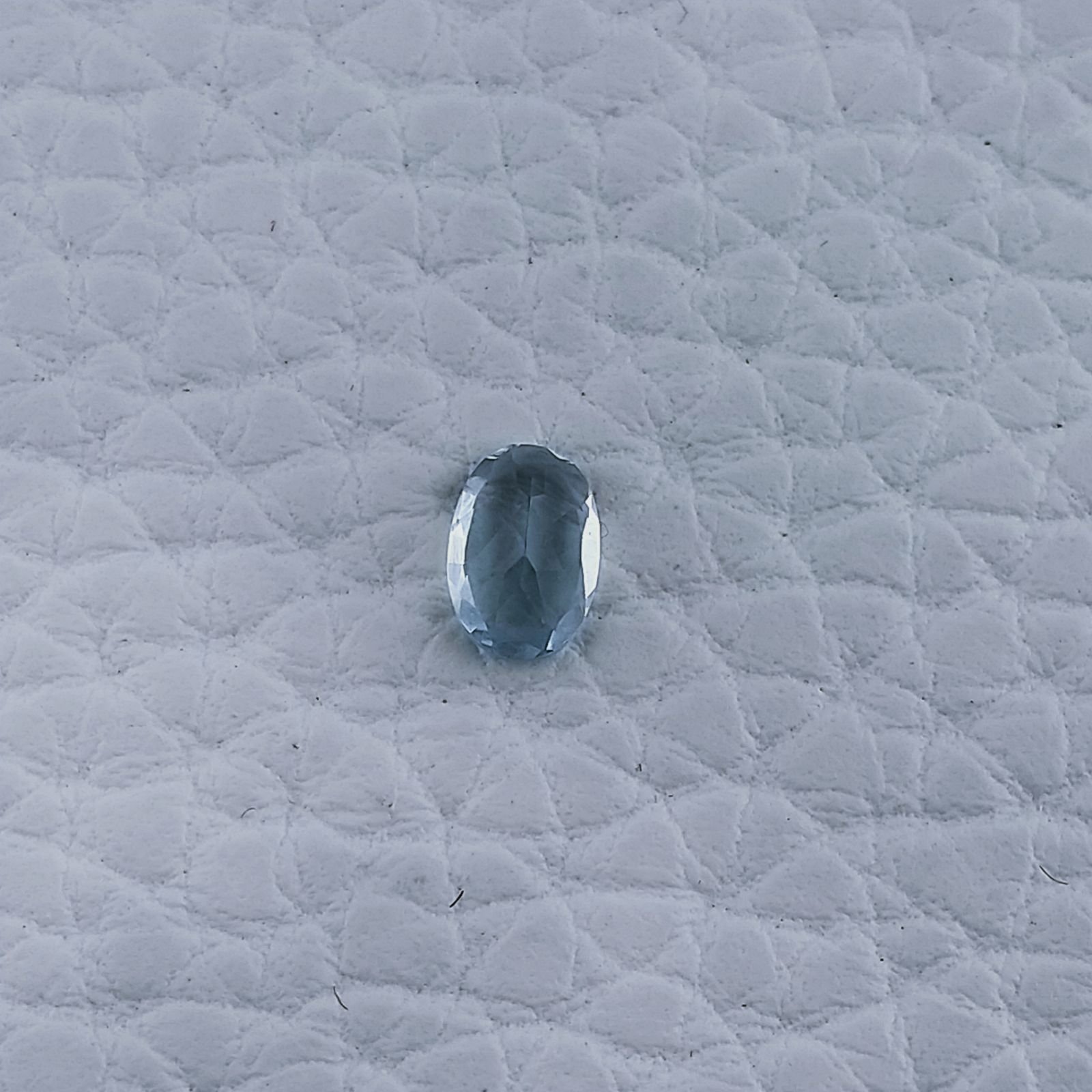 Acquamarina Naturale Taglio Ovale Sfaccettata Fatto a Mano Gemma Sciolta 6X4X2-3mm 0,40 Carati 1pz