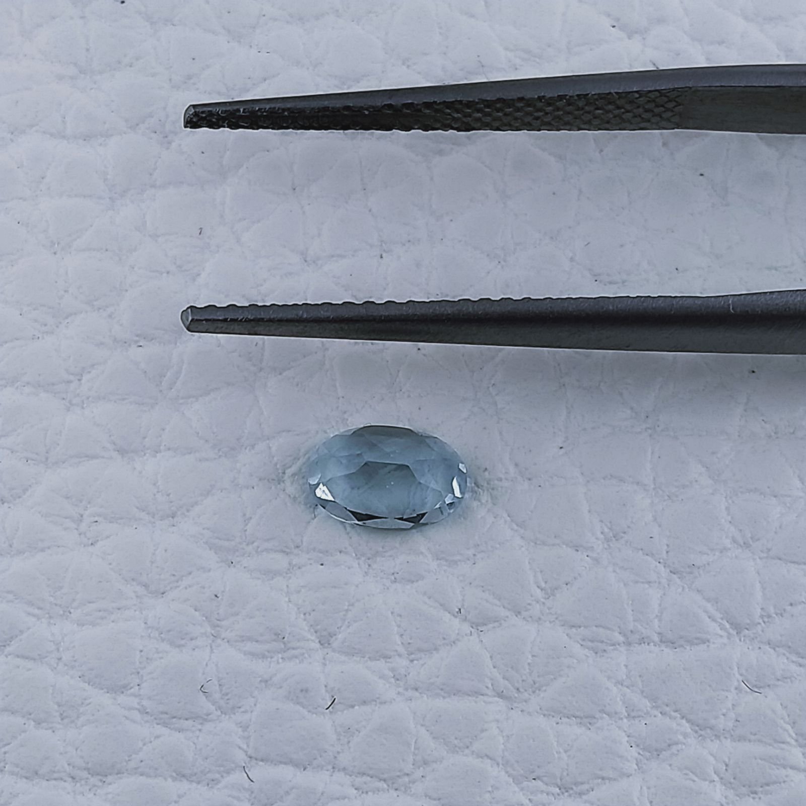 Acquamarina Naturale Taglio Ovale Sfaccettata Fatto a Mano Gemma Sciolta 6X4X2-3mm 0,40 Carati 1pz