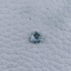 Gemma Sciolta di Acquamarina Naturale, Taglio Cuore Sfaccettato a Mano, 6x6x3 mm, 0,65 ct