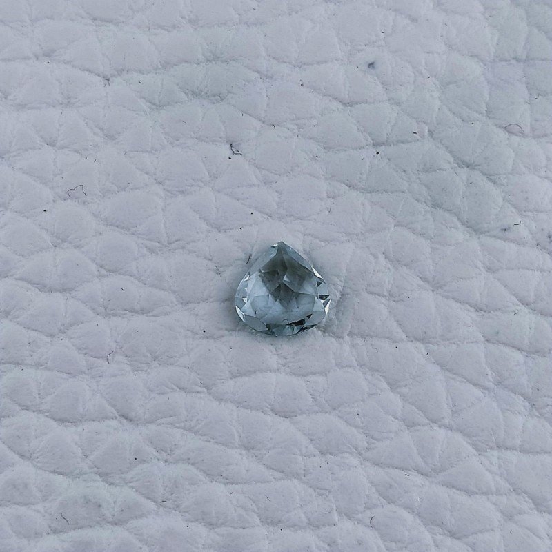 Acquamarina Naturale Taglio Cuore Sfaccettata Fatto a Mano Gemma Sciolta 6X6X3mm 0,65 Carati 1pz