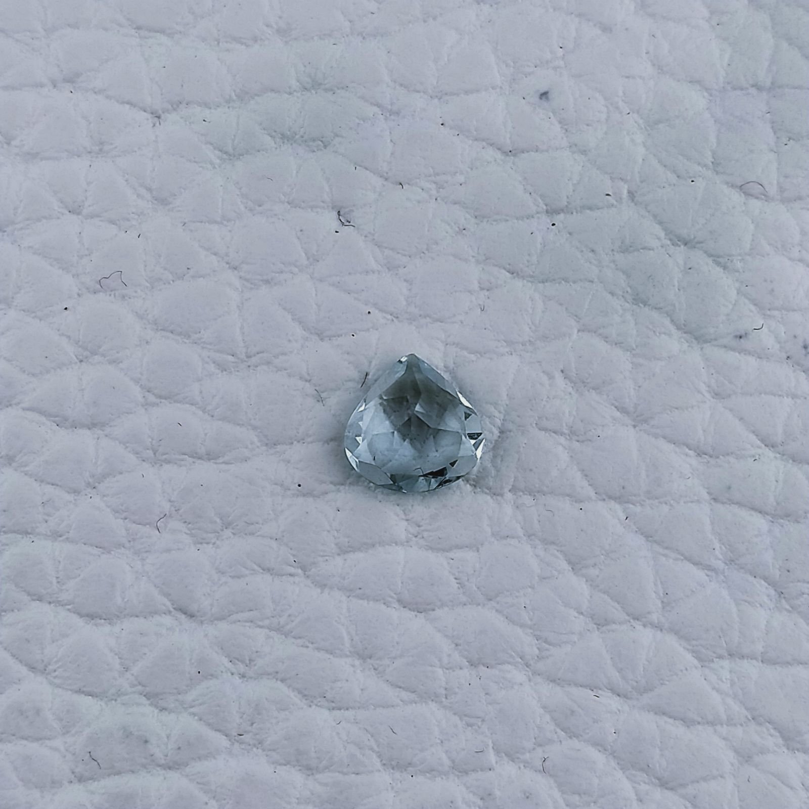Acquamarina Naturale Taglio Cuore Sfaccettata Fatto a Mano Gemma Sciolta 6X6X3mm 0,65 Carati 1pz