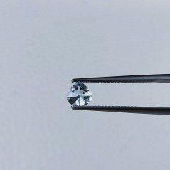 Gemma Sciolta di Acquamarina Naturale, Taglio Cuore Sfaccettato a Mano, 6x6x3 mm, 0,65 ct