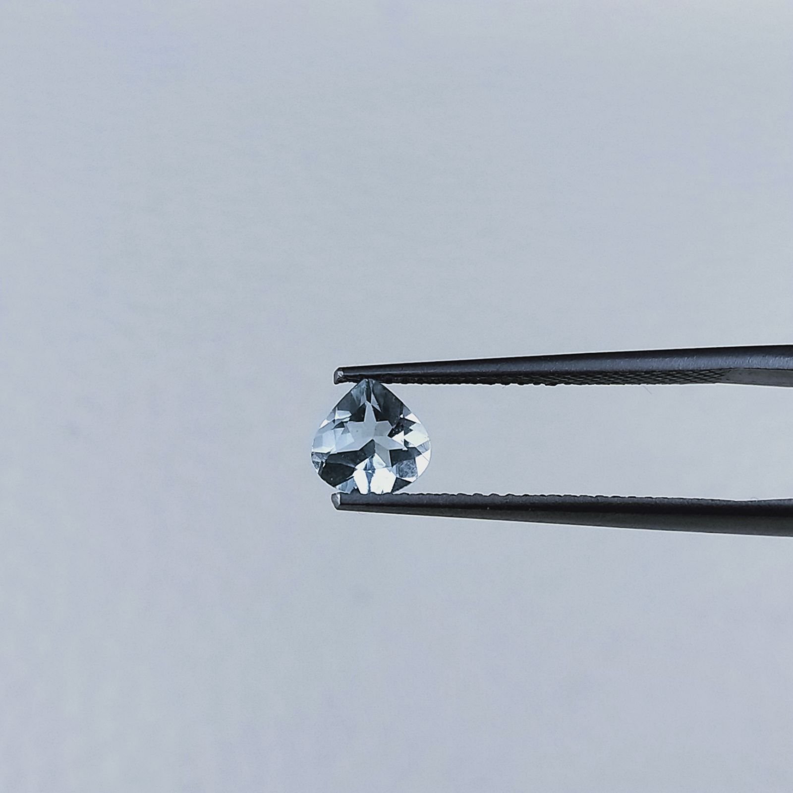 Acquamarina Naturale Taglio Cuore Sfaccettata Fatto a Mano Gemma Sciolta 6X6X3mm 0,65 Carati 1pz