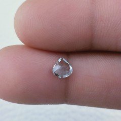 Gemma Sciolta di Acquamarina Naturale, Taglio Cuore Sfaccettato a Mano, 6x6x3 mm, 0,65 ct
