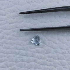 Acquamarina Naturale Taglio Cuore Sfaccettata Fatto a Mano Gemma Sciolta 5X5X3mm 0,30 Carati 1pz