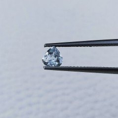 Acquamarina Naturale Taglio Cuore Sfaccettata Fatto a Mano Gemma Sciolta 5X5X3mm 0,30 Carati 1pz