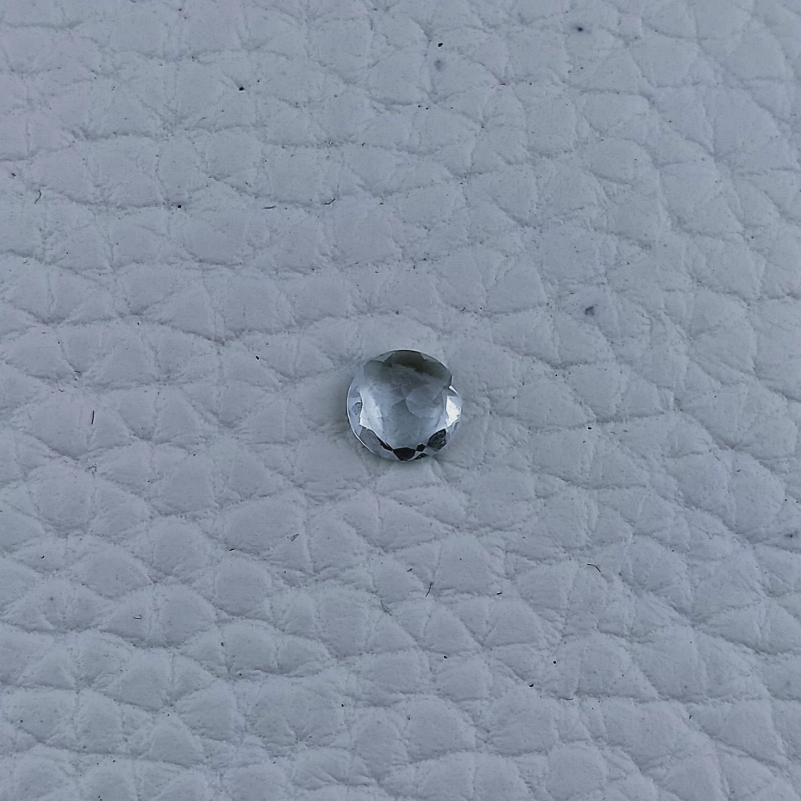 Acquamarina Naturale Taglio Tondo Sfaccettata Fatto a Mano Gemma Sciolta 5X2mm 0,35 Carati 1pz