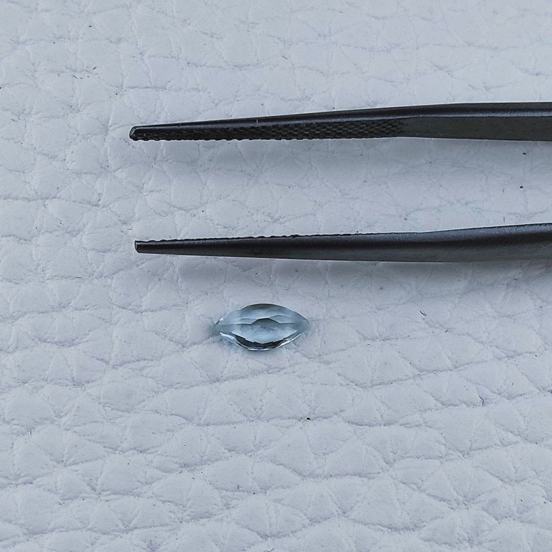 Acquamarina Naturale Taglio Marquise Sfaccettata Fatto a Mano Gemma Sciolta 6X3X2mm 0,25 Carati 1pz