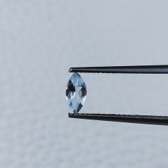 Acquamarina Naturale Taglio Marquise Sfaccettata Fatto a Mano Gemma Sciolta 6X3X2mm 0,25 Carati 1pz