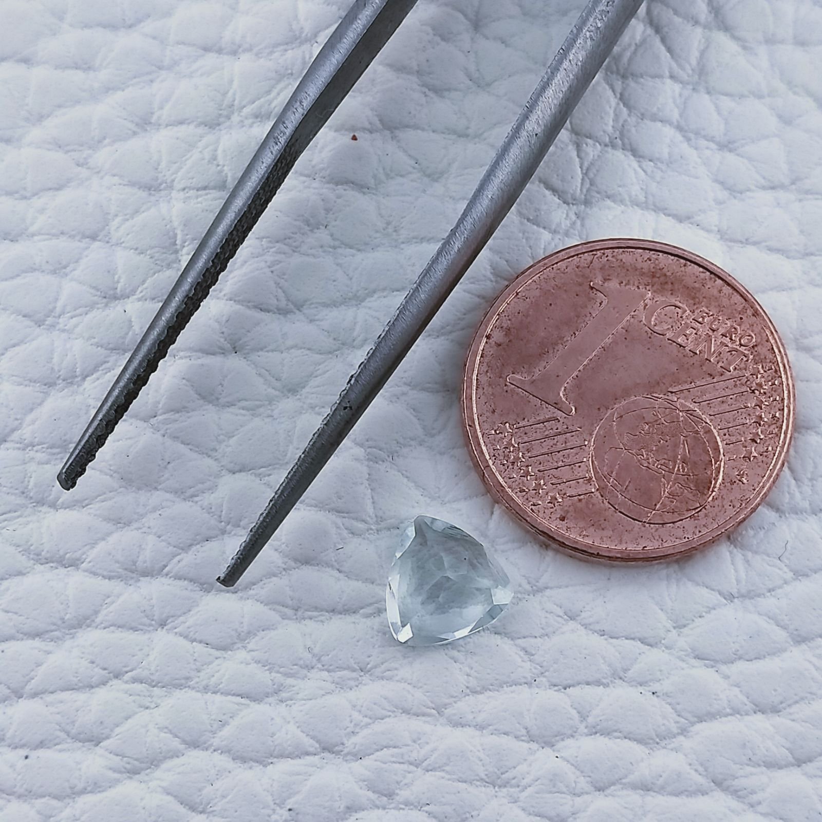 Acquamarina Naturale Taglio Trillion Sfaccettata Fatto a Mano Gemma Sciolta 6X6X3mm 0,65 Carati 1pz
