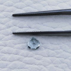Acquamarina Naturale Taglio Cuore Sfaccettata Fatto a Mano Gemma Sciolta 5X5X3mm 0,35 Carati 1pz