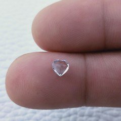 Acquamarina Naturale Taglio Cuore Sfaccettata Fatto a Mano Gemma Sciolta 5X5X3mm 0,35 Carati 1pz