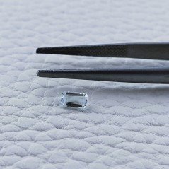 Gemma Sciolta di Acquamarina Naturale, Taglio Smeraldo Ottagono Sfaccettato a Mano, 5x3x2-3 mm, 0,30 ct