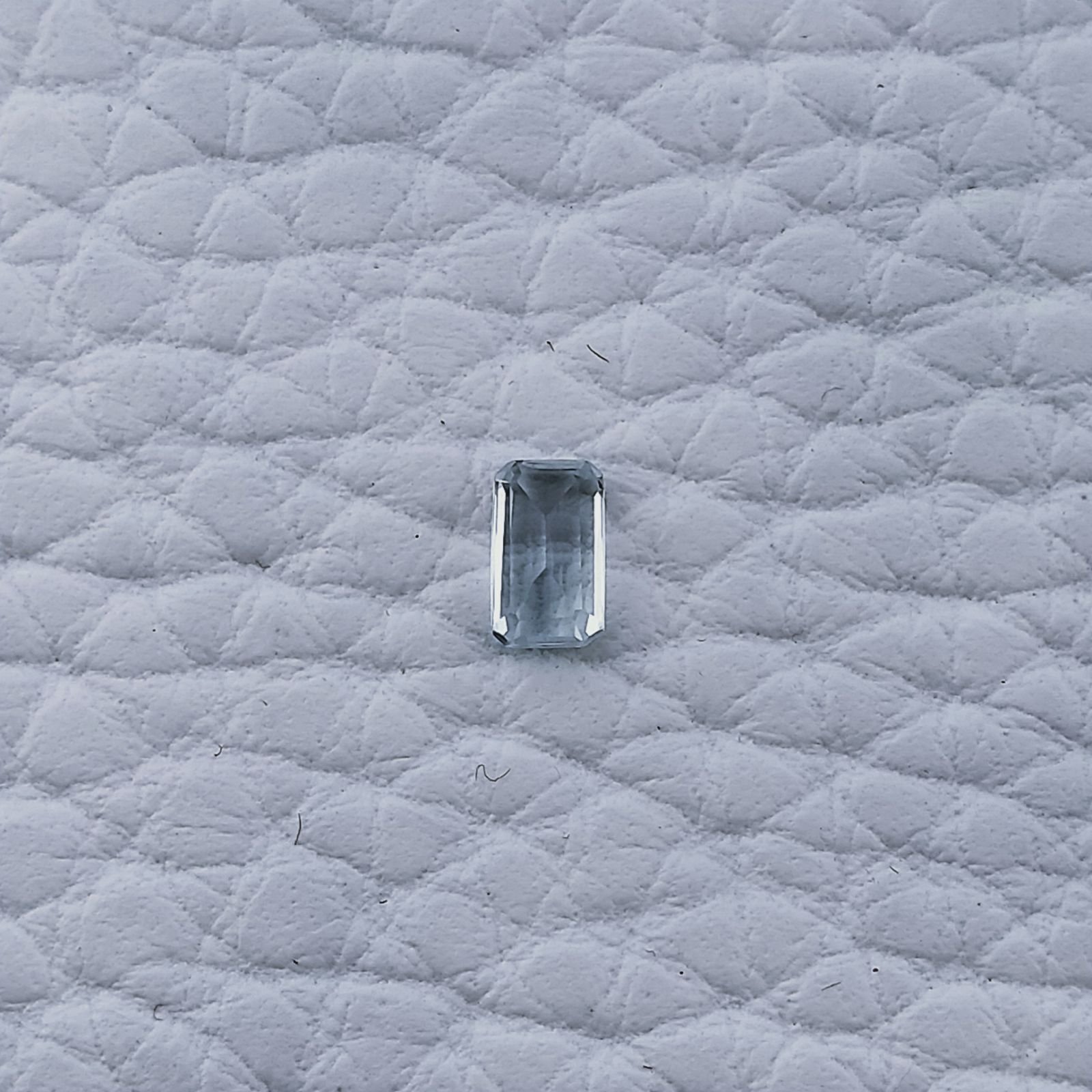 Acquamarina Naturale Taglio Smeraldo Ottagono Sfaccettata Fatto a Mano Gemma Sciolta 5X3X2-3mm 0,30 Carati 1pz