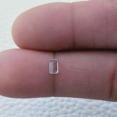 Gemma Sciolta di Acquamarina Naturale, Taglio Smeraldo Ottagono Sfaccettato a Mano, 5x3x2-3 mm, 0,30 ct
