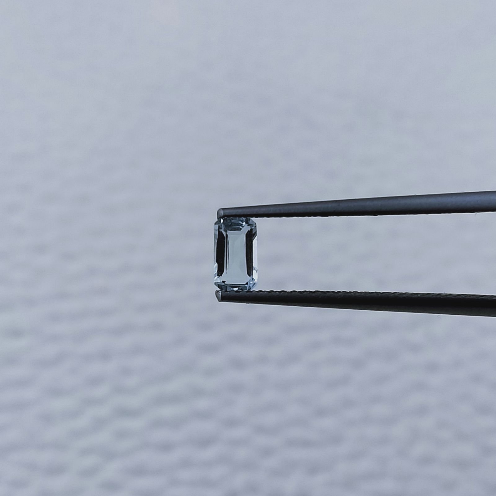 Acquamarina Naturale Taglio Smeraldo Ottagono Sfaccettata Fatto a Mano Gemma Sciolta 5X3X2-3mm 0,30 Carati 1pz
