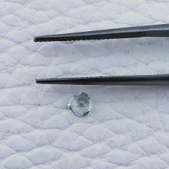 Gemma Sciolta di Acquamarina Naturale, Taglio Cuore Sfaccettato a Mano, 4x4x3 mm, 0,20 ct