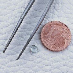 Gemma Sciolta di Acquamarina Naturale, Taglio Cuore Sfaccettato a Mano, 4x4x3 mm, 0,20 ct