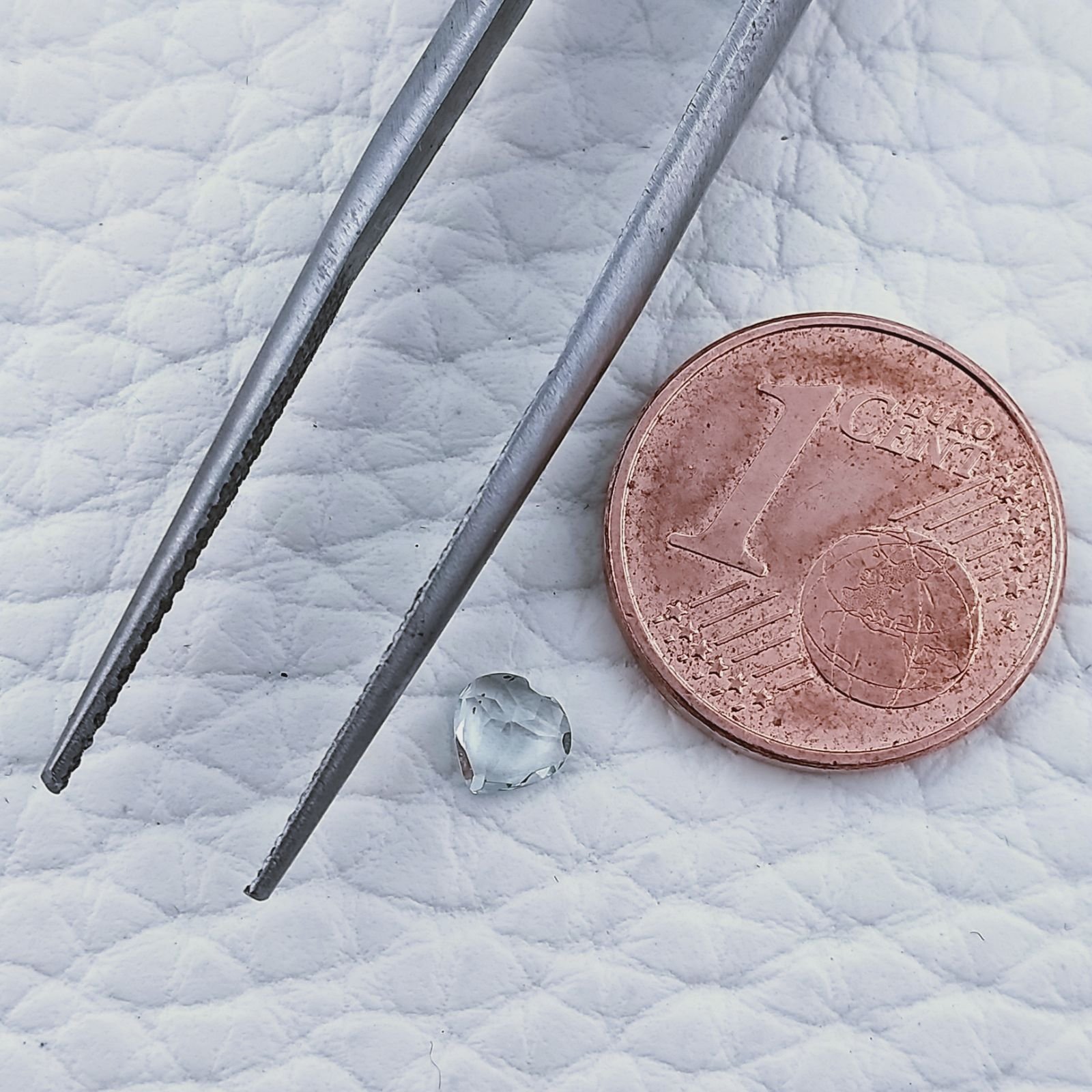Acquamarina Naturale Taglio Cuore Sfaccettata Fatto a Mano Gemma Sciolta 4X4X3mm 0,20 Carati 1pz