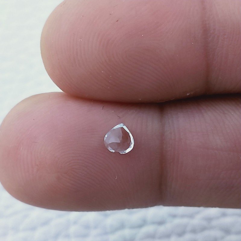 Acquamarina Naturale Taglio Cuore Sfaccettata Fatto a Mano Gemma Sciolta 4X4X3mm 0,20 Carati 1pz