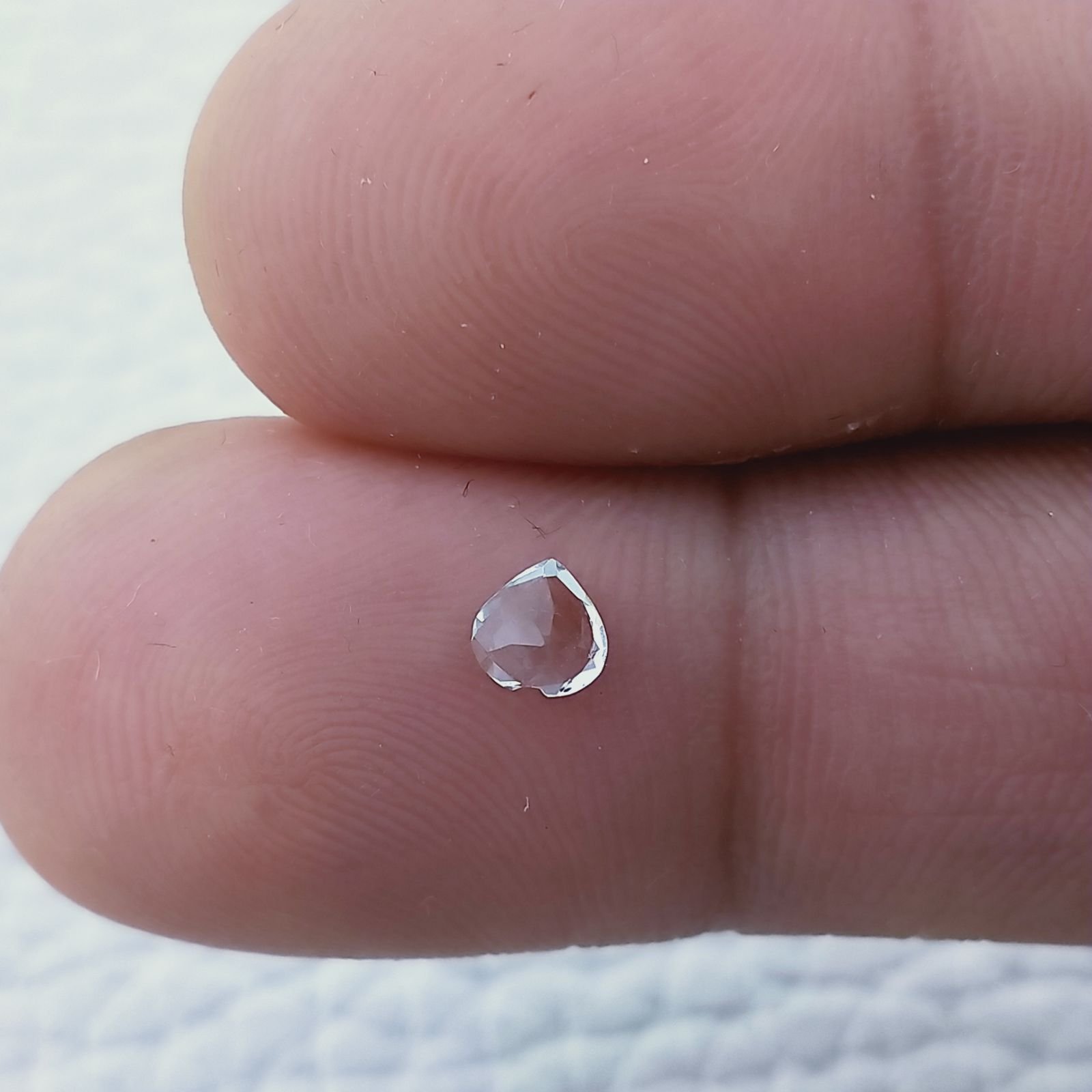 Acquamarina Naturale Taglio Cuore Sfaccettata Fatto a Mano Gemma Sciolta 4X4X3mm 0,20 Carati 1pz