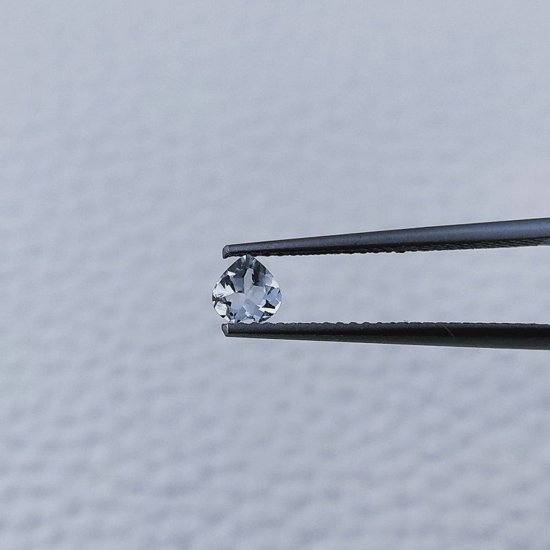 Acquamarina Naturale Taglio Cuore Sfaccettata Fatto a Mano Gemma Sciolta 4X4X3mm 0,20 Carati 1pz