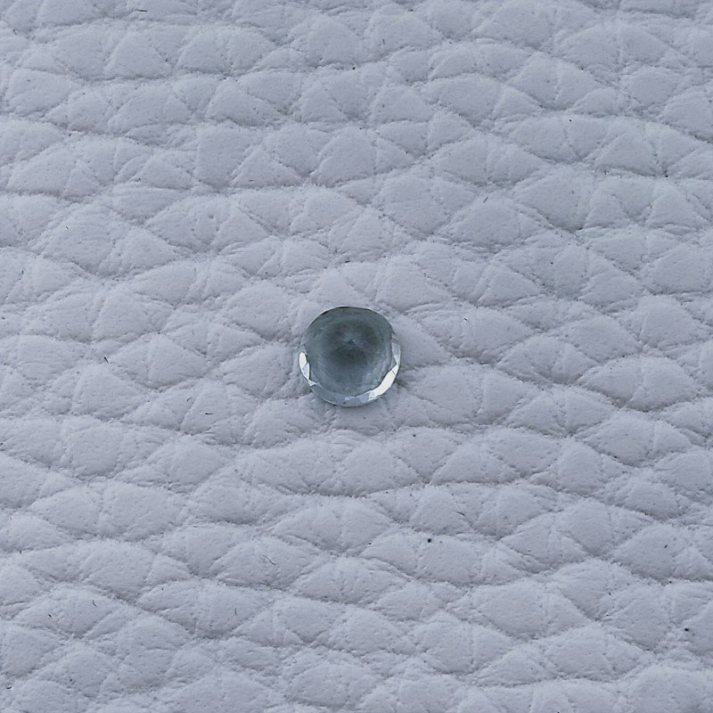 Acquamarina Naturale Taglio Tondo Sfaccettata Fatto a Mano Gemma Sciolta 4X2mm 0,30 Carati 1pz