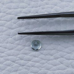 Gemma Sciolta di Acquamarina Naturale, Taglio Tondo Sfaccettato a Mano, 4x2 mm, 0,30 ct