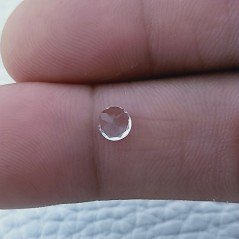 Gemma Sciolta di Acquamarina Naturale, Taglio Tondo Sfaccettato a Mano, 4x2 mm, 0,30 ct