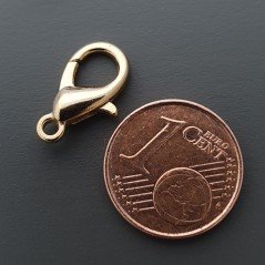 Chiusura Moschettone In Ottone 14mm-Oro Rosa 10pz