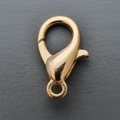 Chiusura Moschettone In Ottone 14mm-Oro Rosa 10pz