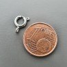 Chiusura In Ottone Moschettone Anello A Molla Tondo 06mm-Rodiato 10pz