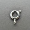 Chiusura In Ottone Moschettone Anello A Molla Tondo 06mm-Rodiato 10pz