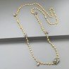 Collana A Nodo Orafo Rosato Con Agata Gialla E Labradorite