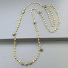 Collana A Nodo Orafo Rosato Con Agata Gialla E Peridoto