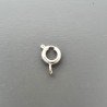 Chiusura In Ottone Moschettone Anello A Molla Tondo 08mm-Argentato 29pz